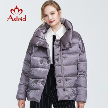 Astrid 2019 Ziemas jaunas ielidošanas dūnu jaka sievietēm tumša krāsa, virsdrēbes augstas kvalitātes īss stila bieza kokvilnas ziemas mētelis AR-7031