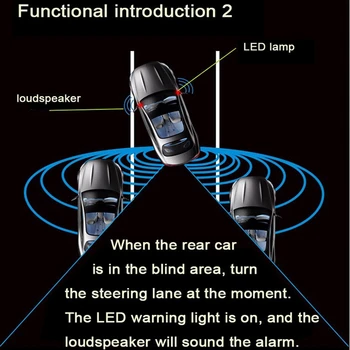 Automobiļu Vispārējā Blind Spot-Radaru Detektoru Sistēmas Mikro-viļņu neredzamās Uzraudzības-Radaru Bsd Bsa Bsm Aklo Zonu Noteikšanas S