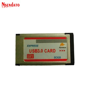 BC628 Express Card ExpressCard 34 54mm 2 Porti Paslēpta USB 3.0 Adapteris Converter USB3.0 paplašināšanas Karti