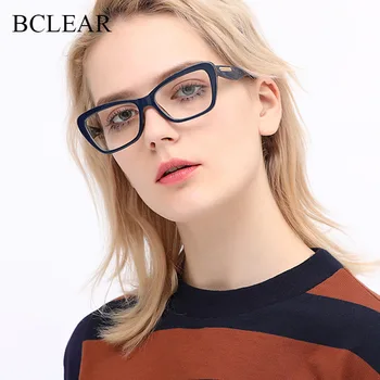 BCLEAR 2019 Jaunas Ielidošanas Sievietēm, Optiskās Brilles ar Atsperu Eņģes Modes Dāma, Kaķu Acu Stila Brilles Briļļu Recepti