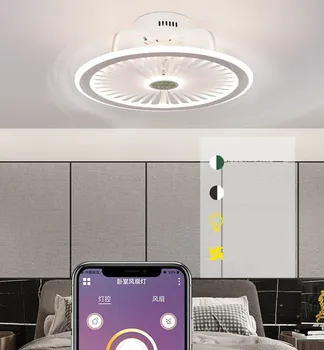 Bluetooth lampas smart griestu ventilators lampas ar gaismas tālvadības gaismas griestu 50cm ar APP kontroles guļamistaba dekori jaunas