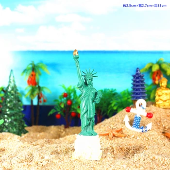Brīvības statuja Smilšu Psiholoģisko Smilšu Galda Rotaļlietas Sveķu Amatniecības Rotājumi Ēkas