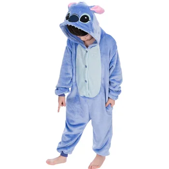 Bērnu Zēniem Meitenēm, Flaneļa Dzīvnieku Dūriens Pidžamu Ziemas Kapuci Bērniem Pijamas Bērniem Sleepwear Onesies pidžamas 4 6 8 10 12 Gadiem