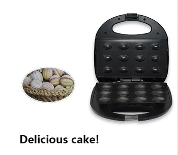 CAHOT Mini Electric Valriekstu Kūka Maker Automātiski Riekstu Vafeļu Maizes Mašīna Sandwich Dzelzs Tosteris Cepšanas Brokastis Panna Krāsnī, ES plug