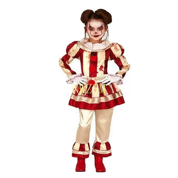 Cirka Klauns, Pennywise Cosplay Kostīmu Meitenes droll Joker Karnevāls Halloween Karnevāls Bērniem Karnevāla spēlēt Puse Kleita Sieviete