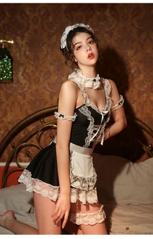 Cosplay Erotiska Meitene, Seksīgi Tērpi Babydoll Kleita Sievietēm Mežģīņu Apakšveļas Komplekts Miniskirt Apģērbs, KARSTS, Sexy Apakšveļa Kawaii Nightdress