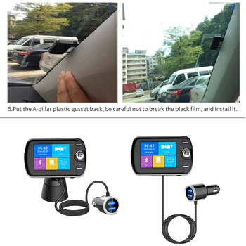 DAB004 Automašīnas Bluetooth, Mūzikas Atskaņotājiem DAB Digitālais Radio Smart MP3 Atskaņotājs FM Raidītājs Plug and Play Adapteri