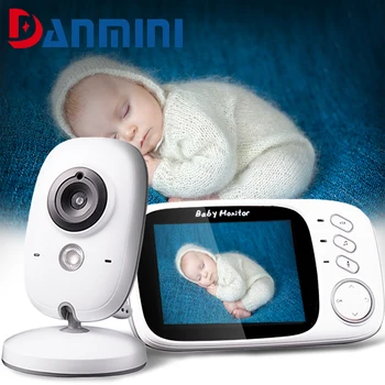 DANMINI Audio Video Baby Monitor 3.2 Collu Portatīvo Bezvadu Baby Walkie Redzējumu Uzraudzības Talkie aukle Drošības Kameru VB603