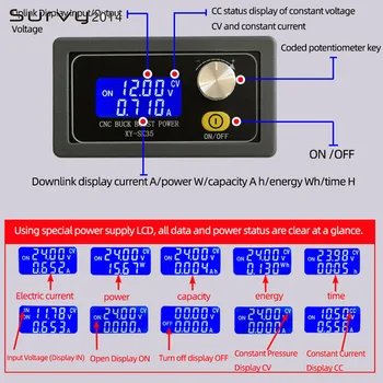 DC-DC Ciparu LCD Displejs, Pastāvīga Strāvas Spriegums Solis uz leju Programmējamu vadības Barošanas Modulis Ammeter