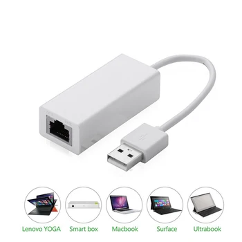 Datoru USB Ethernet Adapteris Usb 2.0 Tīkla Karte USB savienojumu ar Ethernet RJ45 Gigabit Lan Internets (Windows 7/8/10 USB Ar Disku