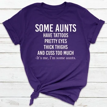 Dažas Tantes Ir Tetovējumi Diezgan Acīs Bieza Ciskas un Lādēties Pārāk Daudz Krekls Tante Krekls Tante Krekls Dažas Tantes Krekls