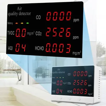 Digitālā Iekštelpu/Āra CO/HCHO/TVOC Testeri AQI CO2 Mērītājs Gaisa Kvalitātes Monitors Detektoru Daudzfunkcionāls Sadzīves Gāzes Analizators