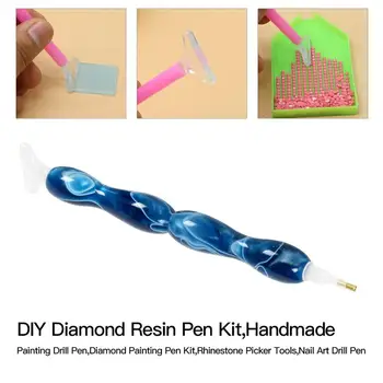 Dimanta Krāsošanas Instrumenti, Sveķu Pildspalvu Komplekts Krāsošana Punktu Urbt Pildspalvu 5D DIY krustdūrienu Izšūšanas Piederumus Amatniecības Punktu Treniņi Pildspalvu