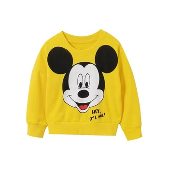 Disney Cartoon Bērnu Mickey Hoodies, Zēns, Meitene Mickey Mouse Ikdienas Krekls garām piedurknēm Džemperis, Krekls Bērniem Zemāko Topi