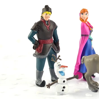 Disney Princese Skaitļi 10cm Anime PVC Rīcības Attēls Kristoff Svens Olaf Saldēti Dzimšanas dienas Rotaļlietas Bērniem Ziemassvētku Dāvanas