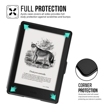 Drukāšanas Gadījumā par Amazon Iekurt 8. SY69JL 2016. gada Modelis PU Ādas Smart Cover ar Tablet PC Back Cover E-grāmatu Gadījumā, Iekurt 8