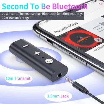 Essager Bluetooth 5.0 Uztvērējs Bezvadu Adapteris 3,5 mm Austiņu Ligzda Skaļrunis, Austiņas, Bluetooth, Aux Audio Mūzikas Raidītājs