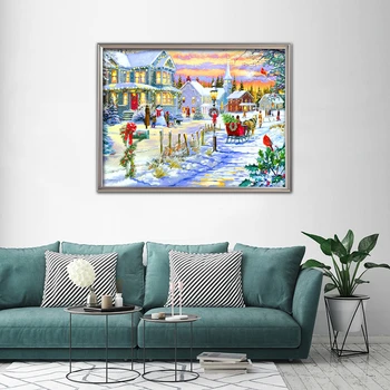 EverShine Dimanta Mozaīkas Sniegavīrs Rhinestones Mākslas Dimanta Mākslas Glezna Krustdūrienā Hobijs Dāvana, Ziemassvētku Rotājums Mājās