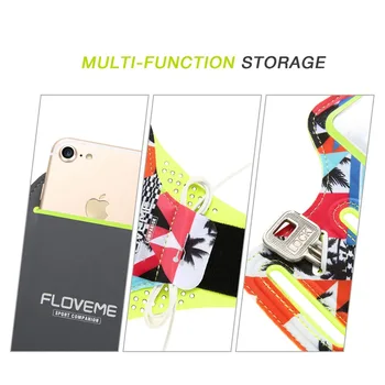 FLOVEME Sporta Rokas Joslā iPhone X 8 7 Plus Darbojas Tālruni Soma Case For Samsung S8 S9 Huawei Xiaomi Phone Gadījumos, Sporta Vāciņu