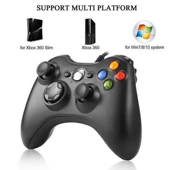 FORNORM Gamepad Xbox 360 Wired Controller Vadu Kursorsviru, Lai XBOX360 Gamepad Joypad PC Controller Par Windows 7 8 10 KARSTĀ