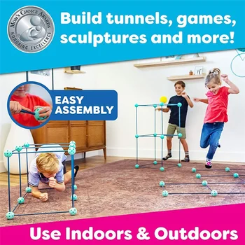 Fort Ēku Komplekts DIY Būvniecības Bērniem, Bērnu Radot Tuneļa Playhouse Rotaļlietas