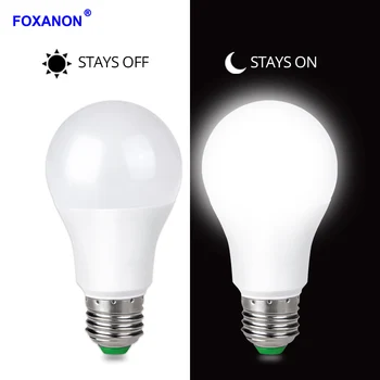 Foxanon Nakts Gaisma Ar Sensoru, LED Spuldzes E27 B22 Krēslas Līdz Rītausmai Spuldze 10W 15W Odu Atbaidīšanas Smart Home Gaismas Dārza Apgaismojums