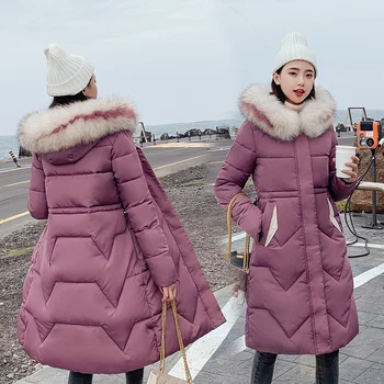 Fv7916 2019 jauna rudens ziemas sieviešu modes gadījuma silta jaka sieviešu mēteļi sieviete parka korejas sieviešu drēbes