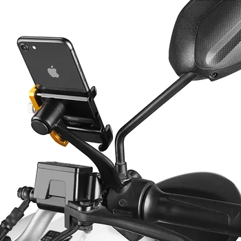GIYO Alumīnija Sakausējuma Motociklu Mobilā Tālruņa Turētājs Universal 2.17-3.94 collu mobilā Telefona Statīvs Regulējams Motociklu Mount Atbalsts