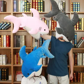 Gudrs Milzīgs Haizivju Plīša Rotaļlietu, Mīksto Simulācijas Pildījumu Dzīvnieku Rotaļlietas Bērniem Lelle Spilveni Spilvena ToysBrithday Dāvanas Bērniem #TC