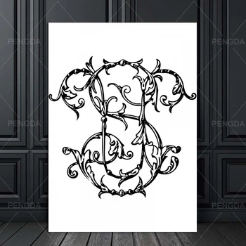 HD Koku Simbolu, kas Drukā Mājas Dekoru Audekls Rotangpalmas Plakātu Krāsošana Sienas, Mākslas Moduļu Attēlus Melnā Sistēmu viesistaba Dāvanu