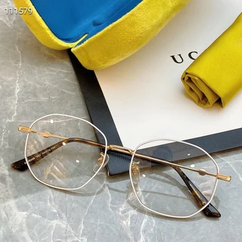 Itāļu Luksusa Zīmolu augstas kvalitātes optiskā Nelegālo metāla brilles rāmis GG0820A Recepšu brilles, Briļļu rāmis rāmis