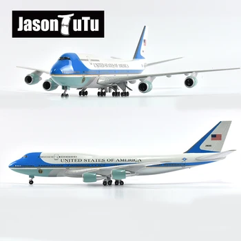 JASON TUTU 47cm Lidmašīna, Modeļa Lidmašīnas AMERIKAS savienoto VALSTU Gaisa Spēku Vienu Boeing 747 1/160 Mēroga Lējumiem Sveķu Gaisa kuģa Modelis