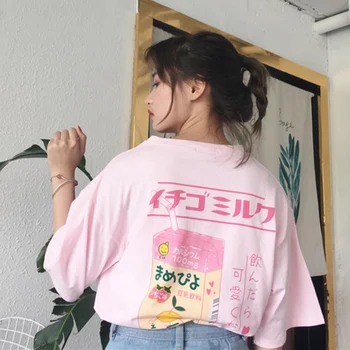 Japāņu Stilā T Krekls Sieviešu Top Drēbes Pusi Piedurknēm Tshirts Sieviešu Smieklīgi Grafikas Brīvs T-Veida Topi Junioriem Dāmas Apģērbs