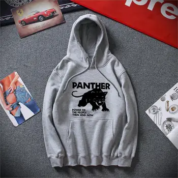 Jaunas Ziemas Streetwear Black Panther Party pelēkā vārna Sudadera hombre Hip hop sporta Krekls Top Modes Kokvilnas Hoodies vīriešiem
