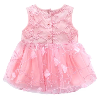 Jaundzimušais Meitenes Princese kleitas apģērbu 0 1 gadu meitene, bērnu dzimšanas dienas Kleita izšūtām kokvilnas vasaras kleita baby girl