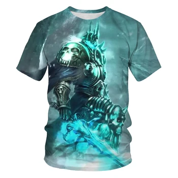 Jaunu kara modeli 3D drukāšanas modes T-krekls vīriešu hip-hop iela Templiešu apģērba modelis zaudēt vīriešu apaļu kakla T-krekls