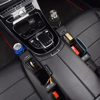 Jaunā Universal USB Car Seat Aiza Uzglabāšanas Kaste Piederumi Ford Focus Kugas Fiesta Ecosport Mondeo Aizbēgt Explorer Malas Flex