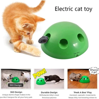 Jaunās tautas elektriskā pusapaļas kaķu rotaļlieta kaķis piegādes kaķis noķer peli, kaķis rotaļlietas smieklīgi automātiskā kaķis rotaļlietas