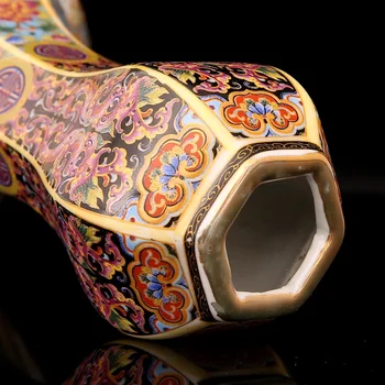Jingdezhen Antīko Keramikas Emalju Vāze Laukumā Vāzes Ziediem Un Putniem Modelis Seno Ming un Qing Porcelāna