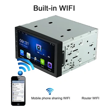 KKmoon 2 Din HD Touch Screen Auto Stereo Radio Atskaņotāju, GPS Navigācijas Multimediju Izklaides Sistēmu, WIFI, BT, AM/FM Android 5.1