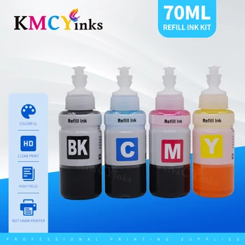 KMCYinks Krāsošanas Uzpilde Tintes Komplekts 4*70ml Printera Tinte Epson L486 /L355 L300 L100 L110 L200 L 210 L120 L130 L1300 L220 L310 L365