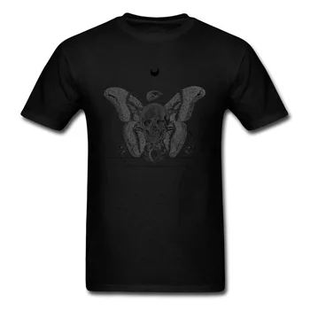 Kode Galvaskausa Tauriņš T-krekls Vīriešiem Visu Redzēt Acs T Krekls Drukas Galvaskausi Tshirts Unikālo Pelēks Drēbes Kokvilnas Topi Mens Goth Tees