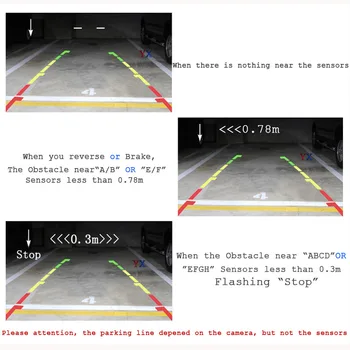 Koorinwoo Elektromagnētiskā Auto recoil sensors Autostāvvieta Ar Kameru Automašīnu Parktronik 8 Sensori Priekšā un aizmugurē blind Sensors Monitors