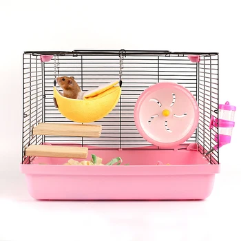 Kāmis Kokvilnas Ligzdu Banānu Formas Māja Guļamtīkls Divstāvu Gulta Māja Rotaļlietas Būri Cukura Planieris Kāmis Mazo Dzīvnieku Putnu Pet Piegādēm