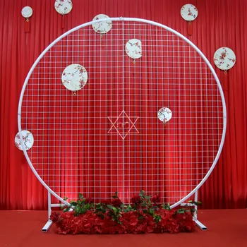 Kāzu Fona Posmā Tīkla arch Kaltas Dzelzs Gredzenu Fona dekorēšana DIY kāzu festivāls foto aksesuārus, puķu plaukta