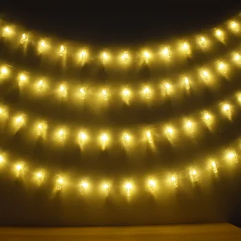 LED Klipu String Gaismas Pasaku Lampas Akumulatora Jauda, atmiņas Kartes, Foto Festivāla Ziemassvētku Vainags Kāzu Svētku Dekorēšana Gaismas 2M