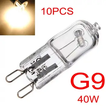 LED Spuldzes 10pcs /daudz G9 40W Halogēna Spuldzes ar Ilgu ekspluatācijas Kapsula Lampas, Silti Balta Skaidrs, Spuldzes, G9 Iekštelpu LED Spuldzes