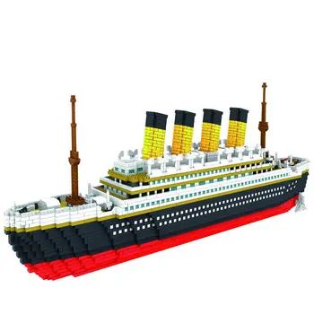 LIELS 3800 Gab Celtniecības Bloku Titānika Kruīza Kuģa Modelis Laivu DIY Komplektē Celtniecības Dimanta Bloki Modelis Klasiskā Ķieģeļu Rotaļlietas