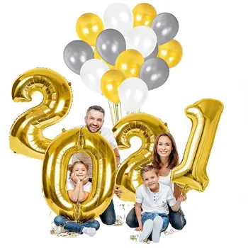 Liela 40inch Skaits Ir 2021. Folijas gaisa Balons Happy New Year Eve Puse Rotājumi, Ziemassvētku Dekori Mājas Gradācijas Baloni