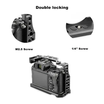 MAGICRIG Kamera, Būris ar NATO Rokturi + HDMI Kabeļa Skava Sony A7RIII /A7III /A7SII /A7RII /A7II /A7M3 Kamera Pagarināšanas Komplekts